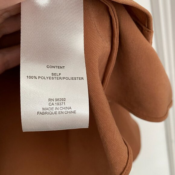 Tibi Soft Drape Slim Shirt in Cocoa Brown, size 8 - Picture 7 of 10